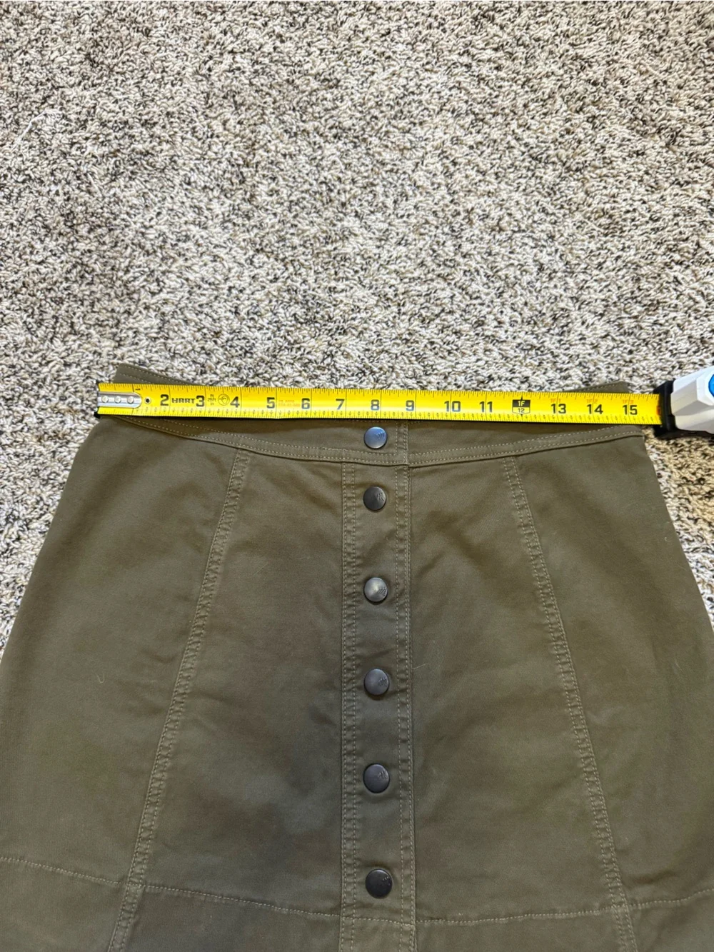 Madewell Metropolis Snap Mini A-Line Skirt
